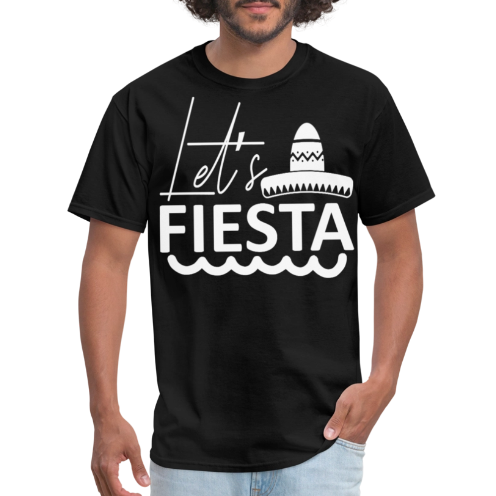 Mexican Fiesta Party Tee for Celebration Let’s Fiesta T-shirt - black