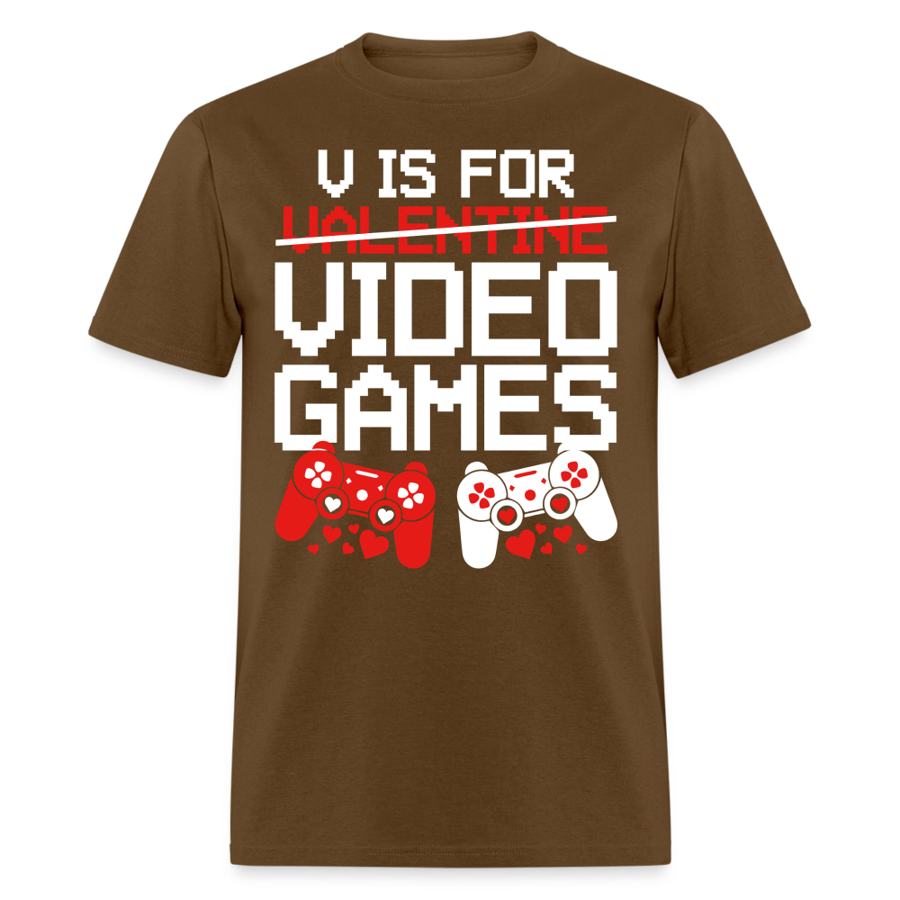 Valentine’s Day Gifts For Gamers Funny Gaming Couple Matching T-shirt - brown