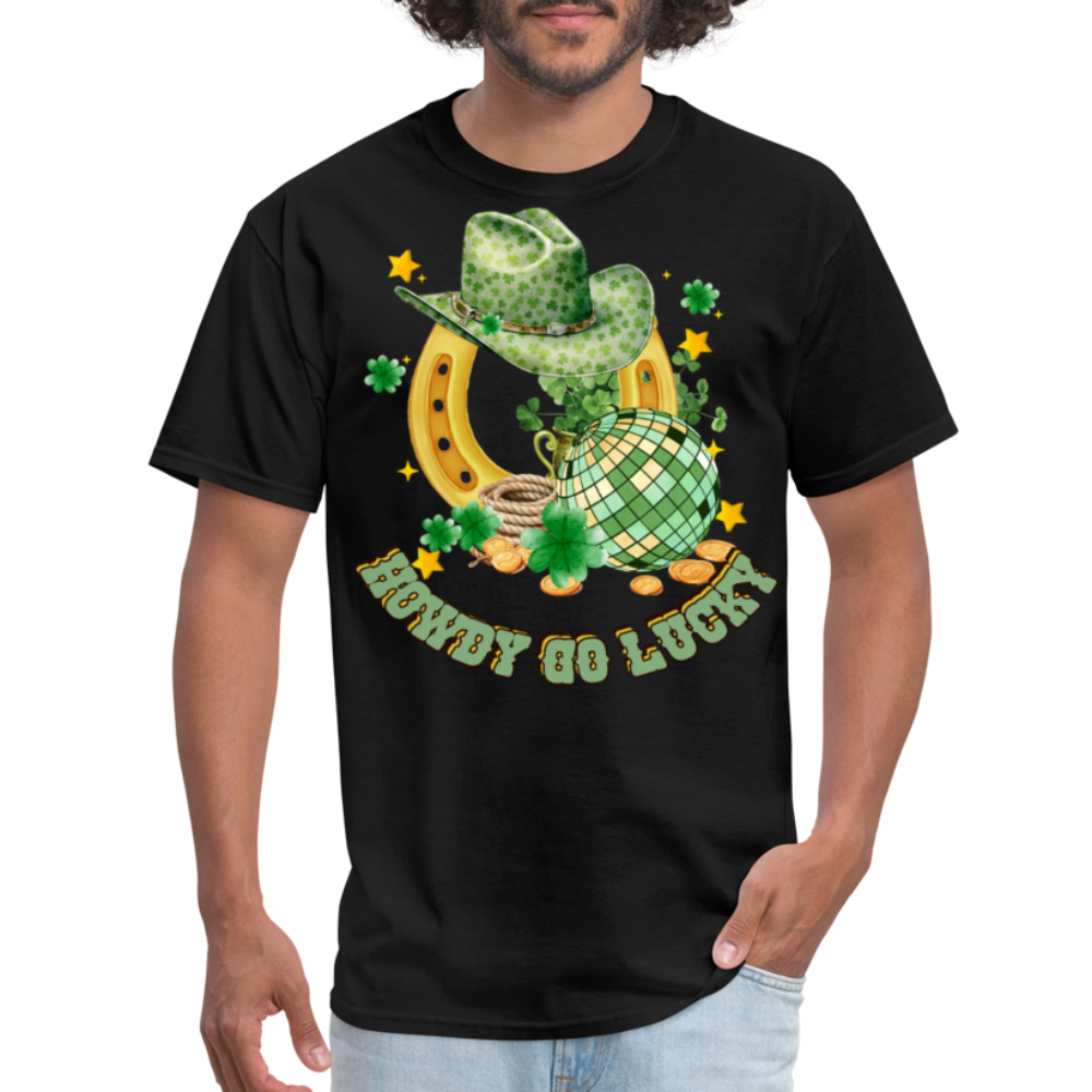 Howdy Go Lucky St Paddy’s Day T-shirt - black