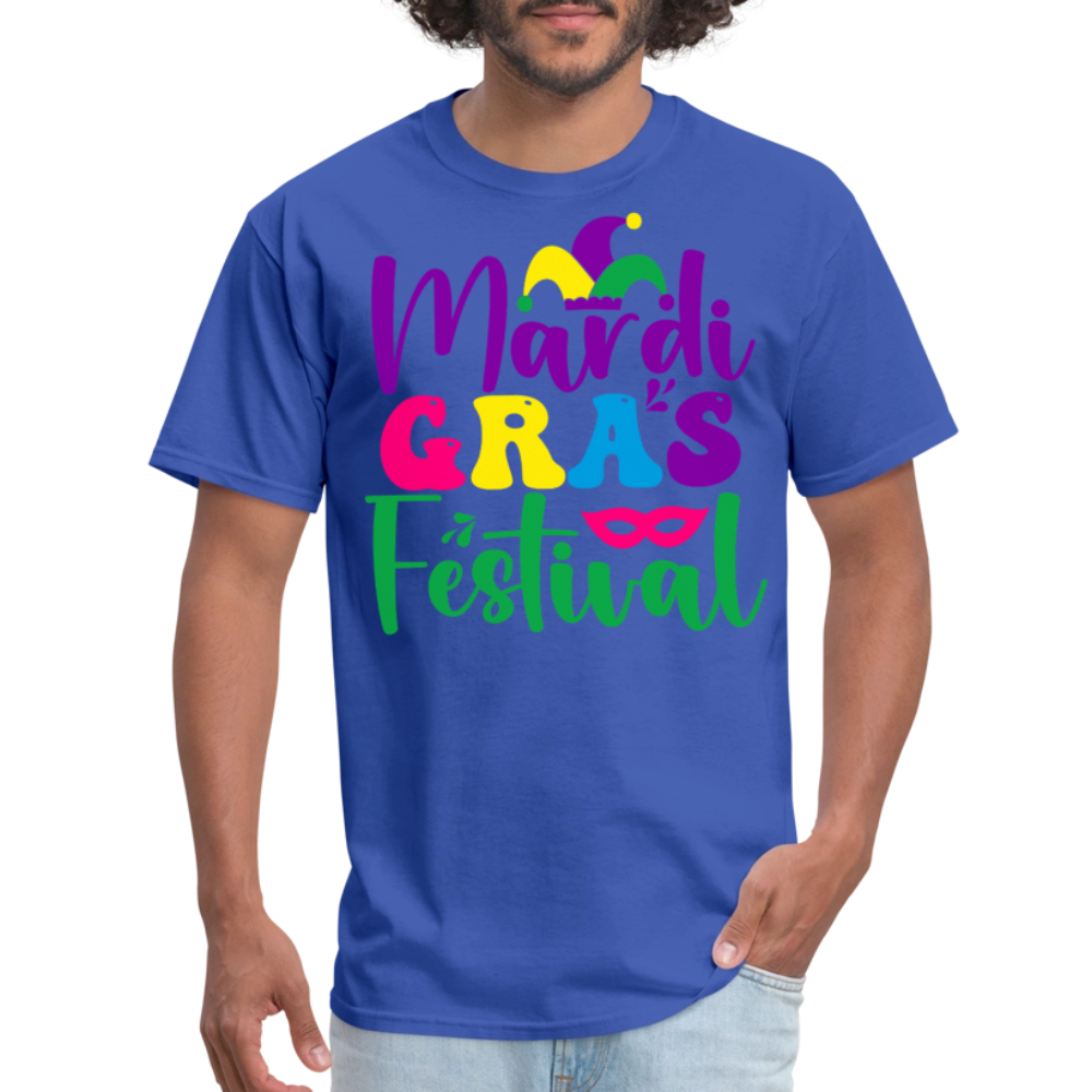 Funny and Stylish Mardi Gras Celebration Unisex T-shirt - royal blue