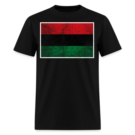Pan African American Flag Juneteenth Celebration T-Shirt - black