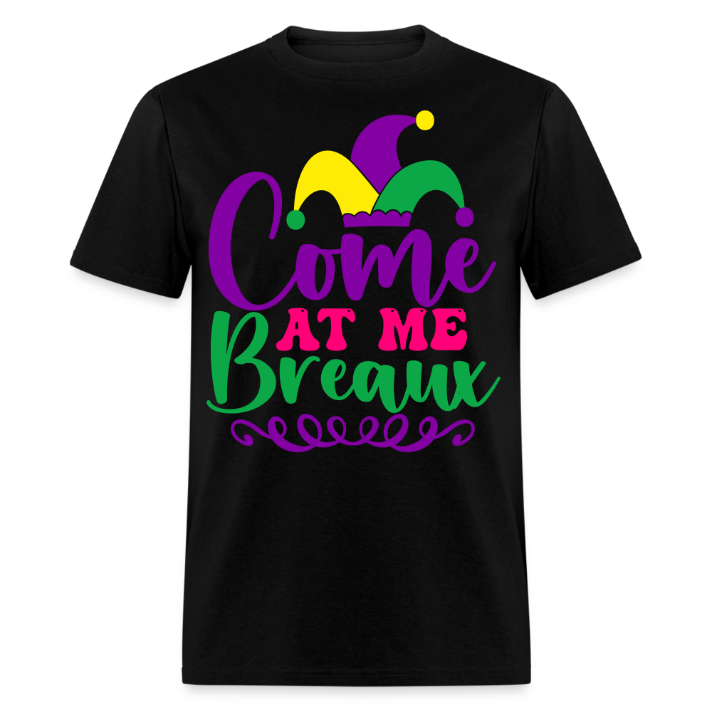 Mardi Gras Jester Hat Tee Come at me Breaux T-shirt - black