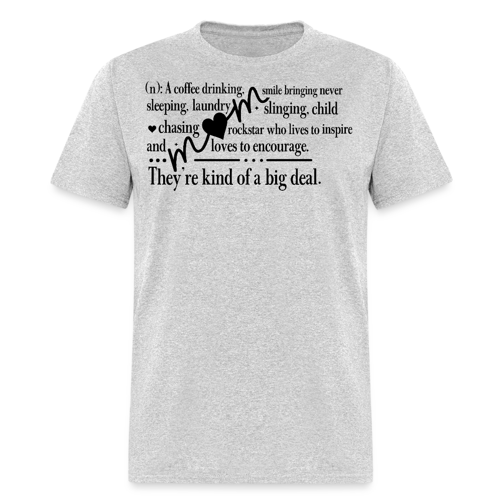 Coffee Drinking Mom Definition T-shirt - heather gray