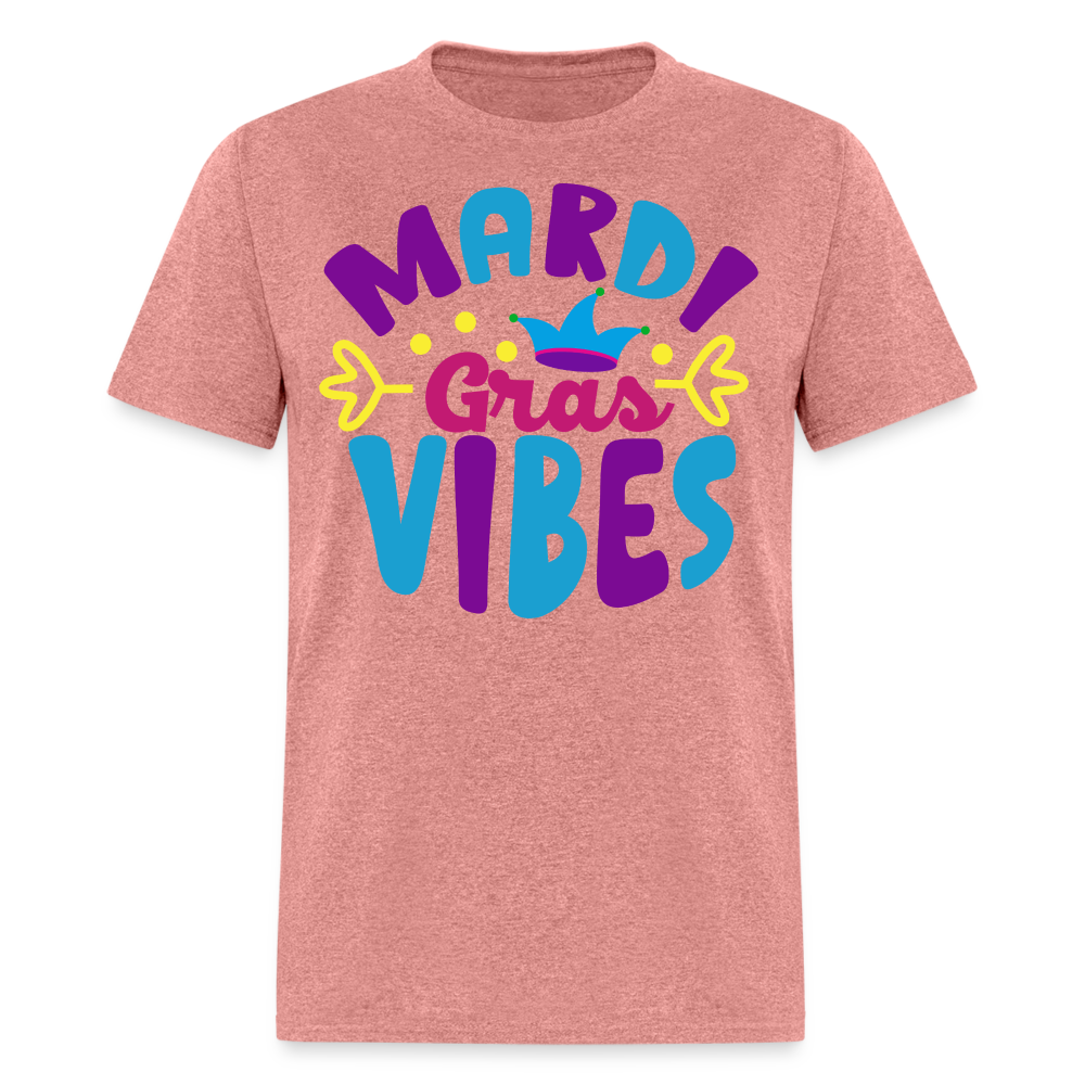 Mardi Gras Shirts For Couples New Orleans Carnival Graphic T-shirt - heather mauve