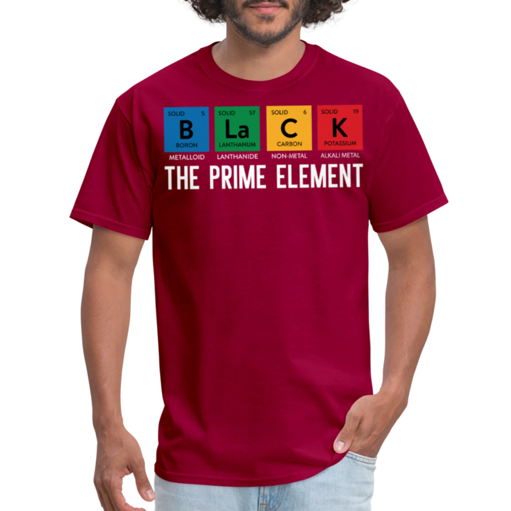 Periodic Table Gift For Black Educators Black Pride Science T-Shirt - dark red