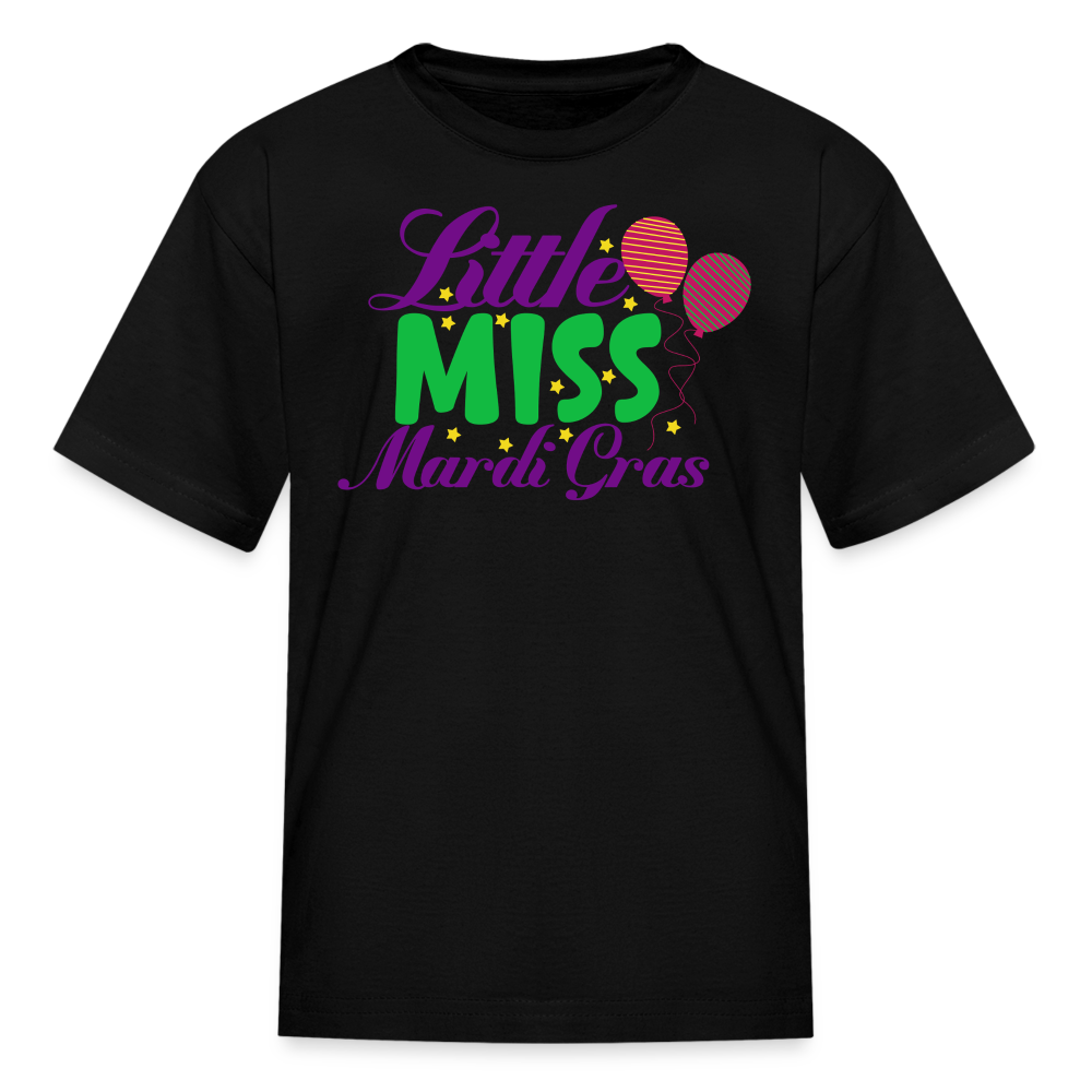 Kids' Mardi Gras Party Tee Little Miss Mardi Gras T-shirt - black