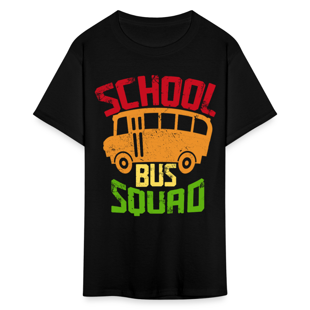 Vintage School Bus Tee for Drivers & Staff School Bus Squad T-shirt - black
