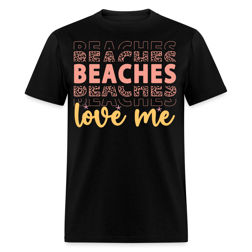 Beaches Love Me Summer Vacation T-shirt - black