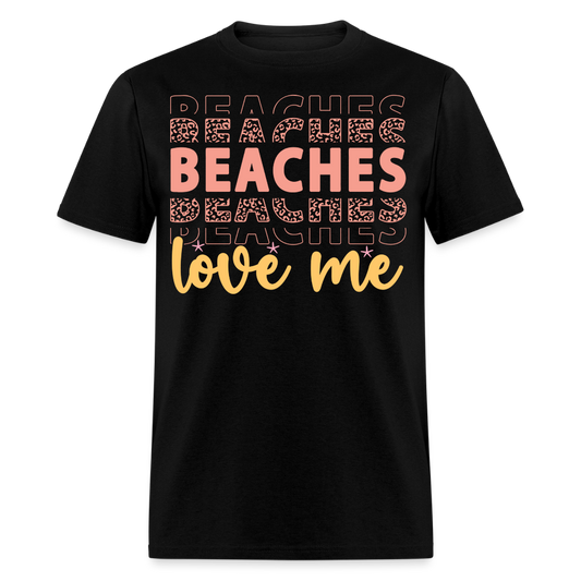 Beaches Love Me Summer Vacation T-shirt - black