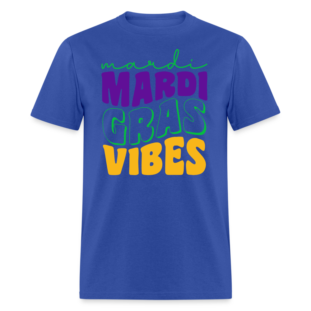 Colorful Mardi Gras Vibes Unisex T-shirt - royal blue