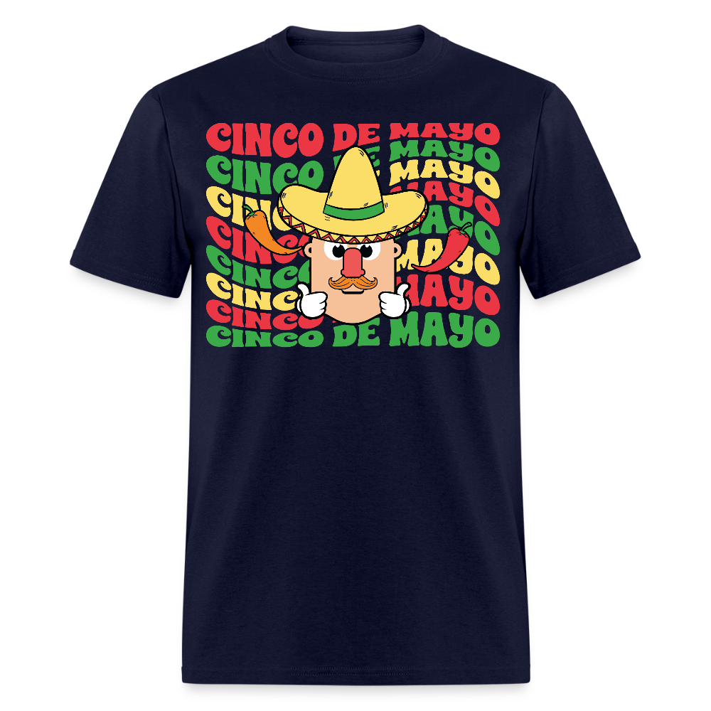 Cinco De Mayo Fiesta Tee Funny Mexican Party T-shirt - navy