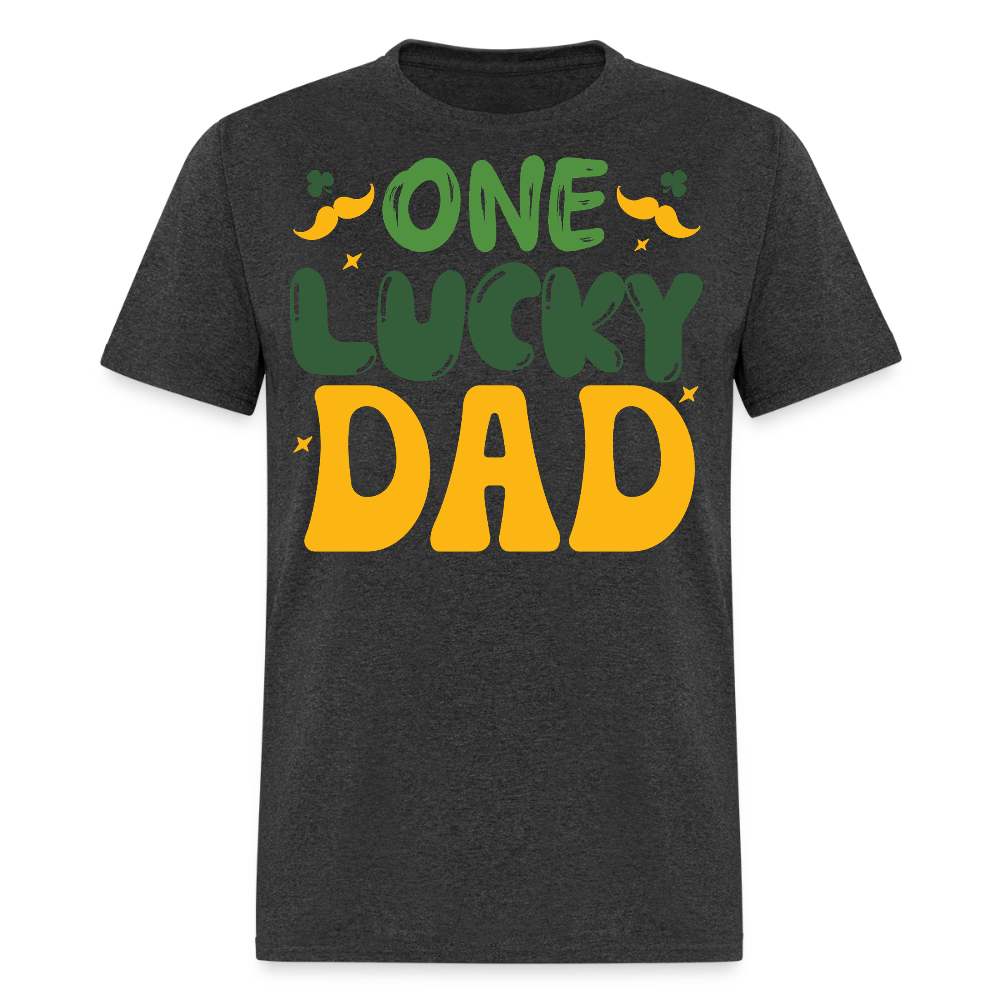 One Lucky Dad St Patrick's Day T-shirt - heather black