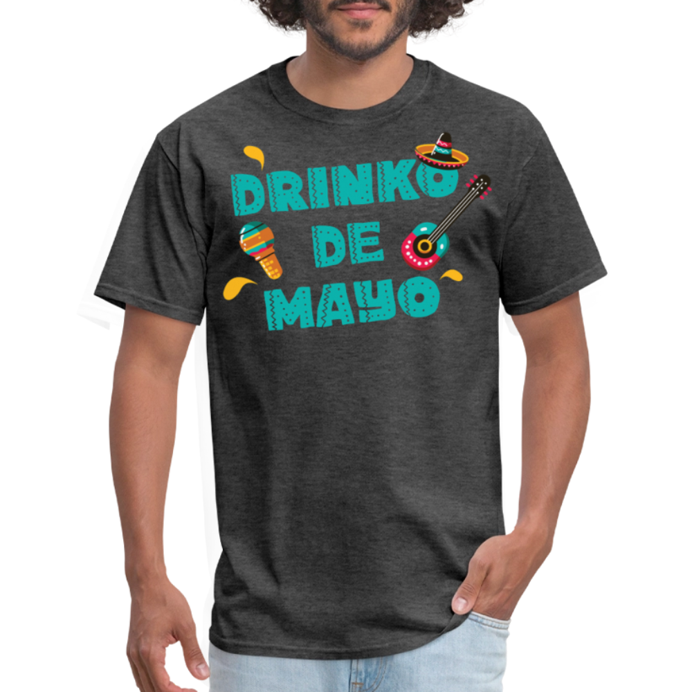 Mexican Fiesta Drinking Outfit Drinko De Mayo Party T-shirt - heather black