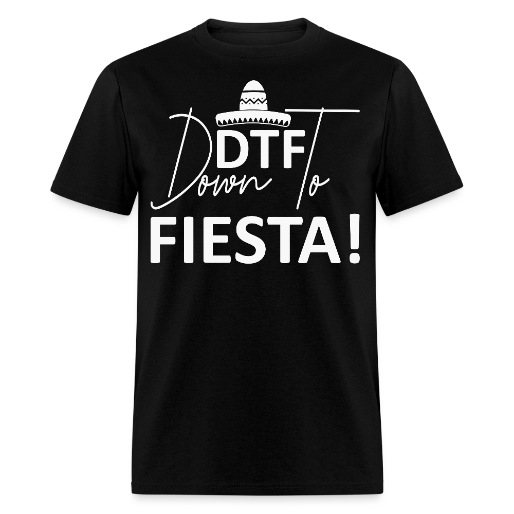 Mexican Fiesta Celebration Tee Down to Fiesta Drinking T-shirt - black