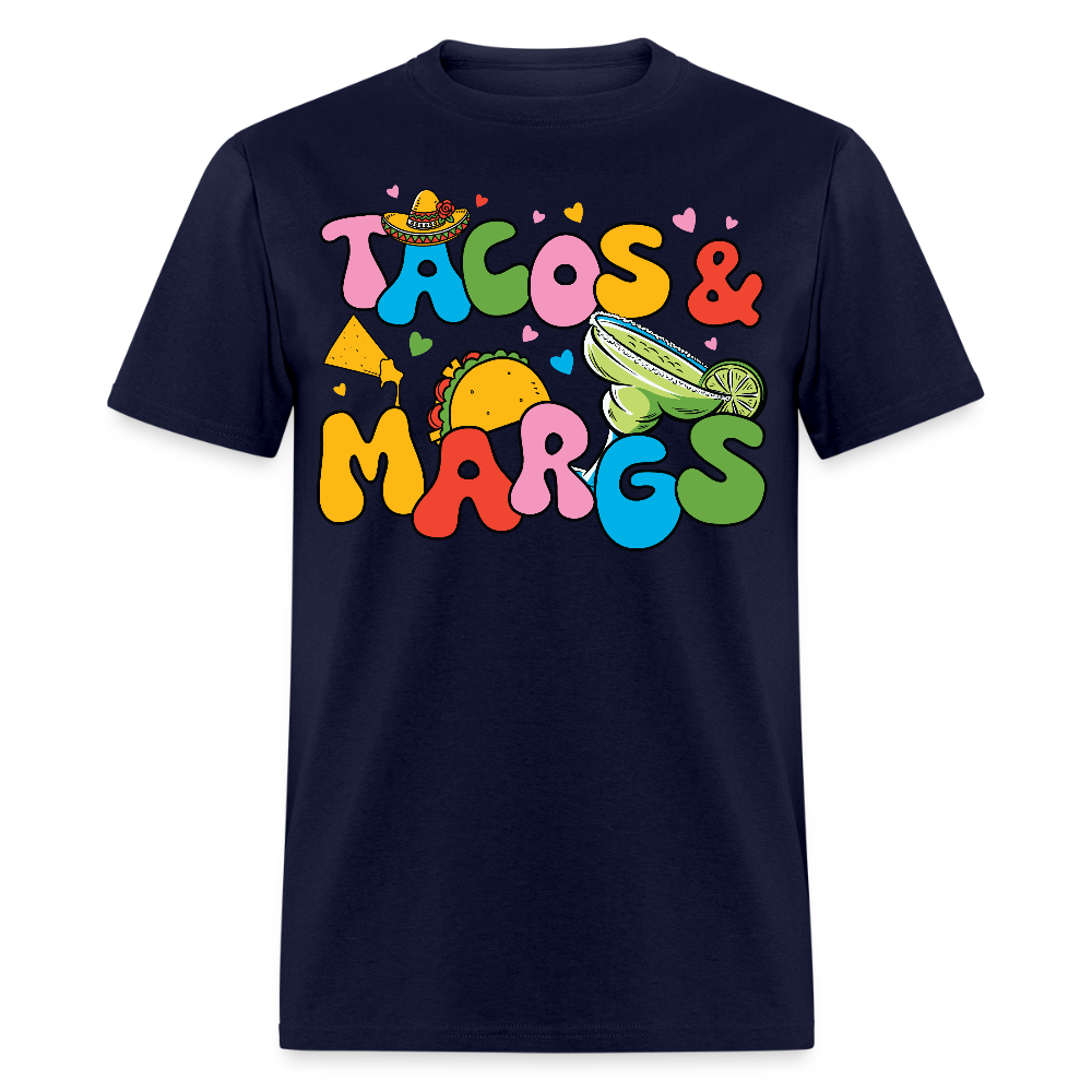 Funny Tacos And Margaritas Tee For Party Lovers T-shirt - navy