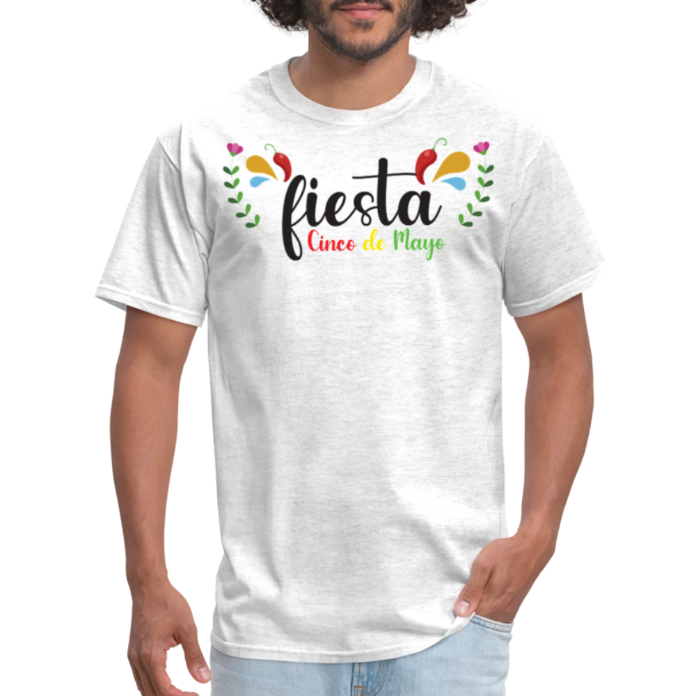 Cute and Festive Cinco De Mayo Fiesta T-shirt - light heather gray