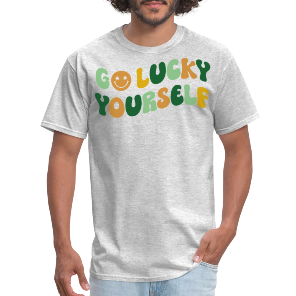 Go Lucky Yourself St Paddy's Day T-shirt - heather gray