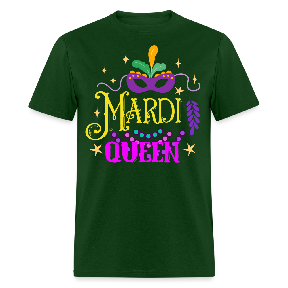 Mardi Gras Queen Tee For Women Masquerade-themed T-shirt - forest green