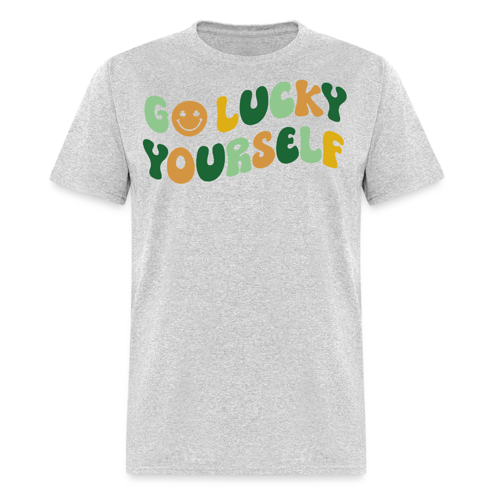 Go Lucky Yourself St Paddy's Day T-shirt - heather gray