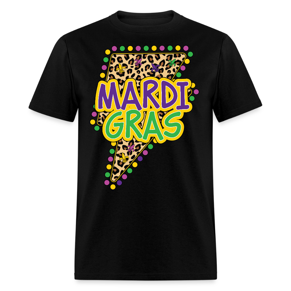 Mardi Gras Leopard Print Shirt For Women Mardi Gras Party T-shirt - black