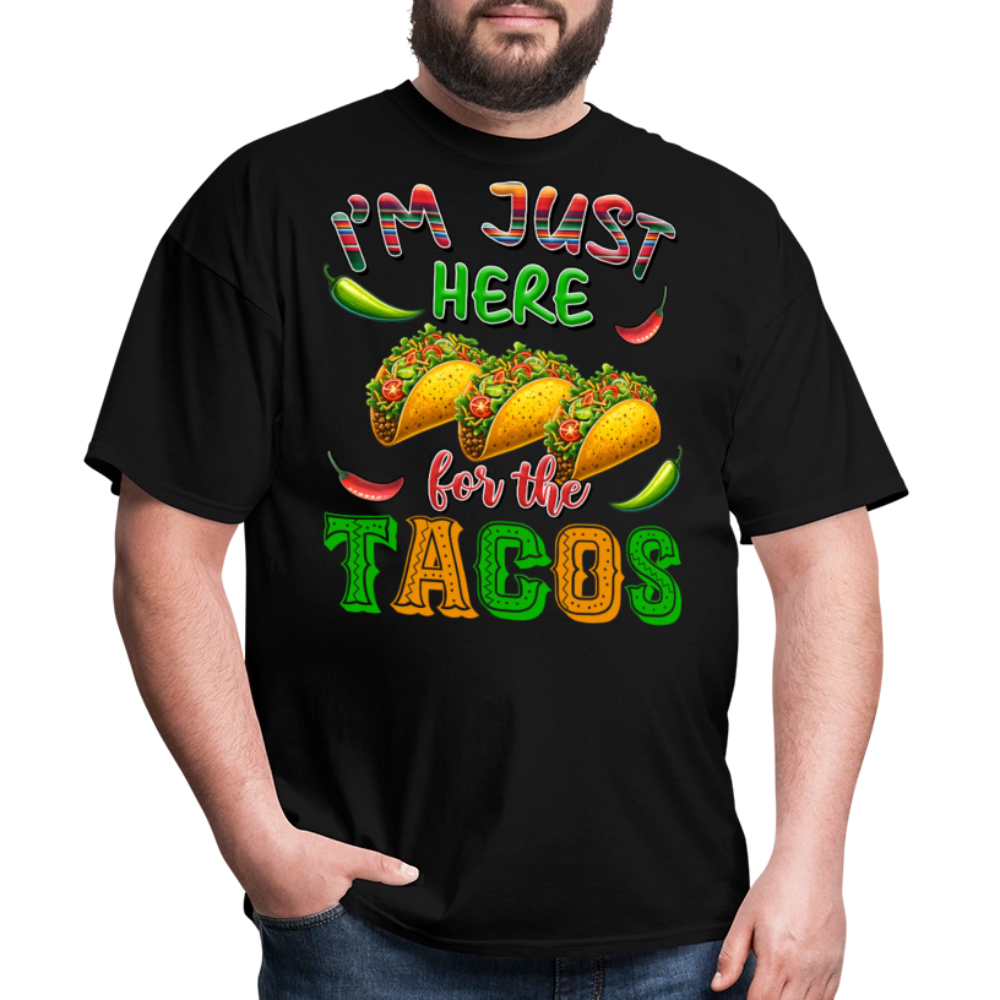 Mexican Food Graphic Tee For Taco Lovers Funny Tacos T-shirt - black