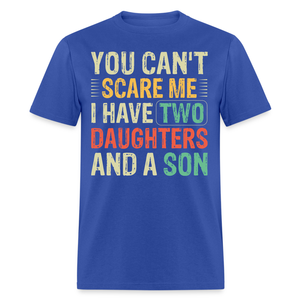 Funny T shirts for Parents with Kids I Have 2 Daughters & A Son T-Shirt - royal blue