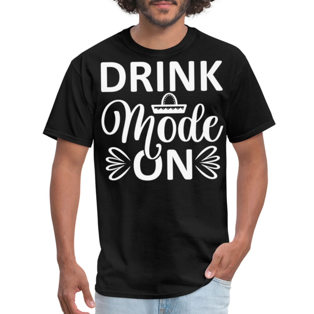 Fiesta Mode On Funny Drinking Party T-Shirt - black