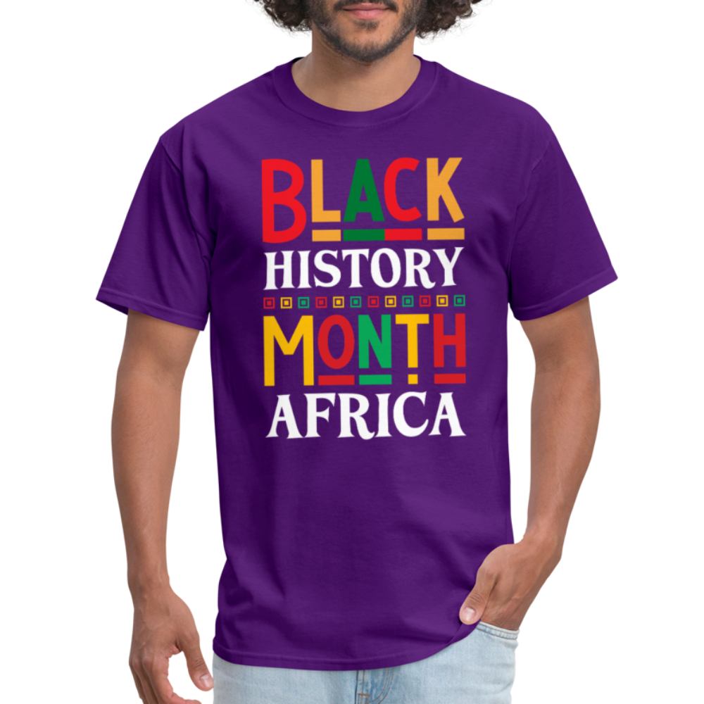 African Pride Black History Month T-shirt For Men and Women - purple