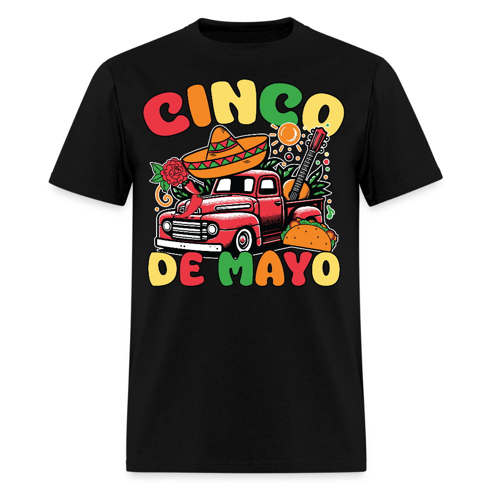 Cinco de Mayo Vintage Truck Tee Mexican Fiesta Party T-shirt - black