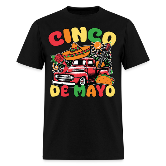 Cinco de Mayo Vintage Truck Tee Mexican Fiesta Party T-shirt - black
