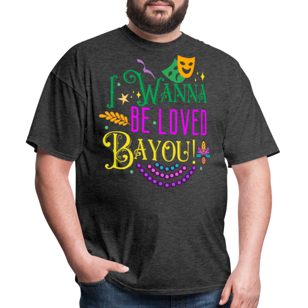 Bayou-inspired Funny Graphic Tee Mardi Gras Party T-shirt - heather black