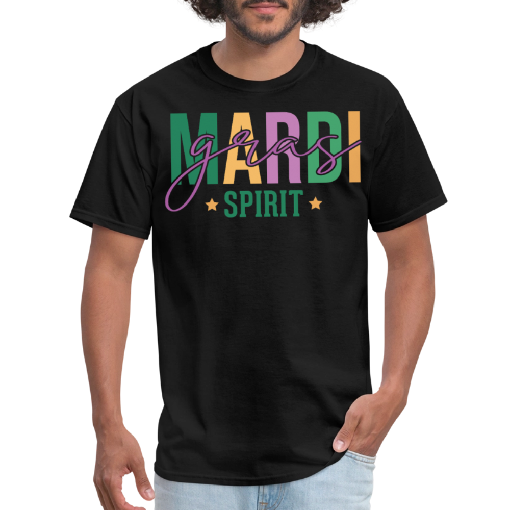 New Orleans Festival Spirit Graphic Tee Funny Mardi Gras T-shirt - black