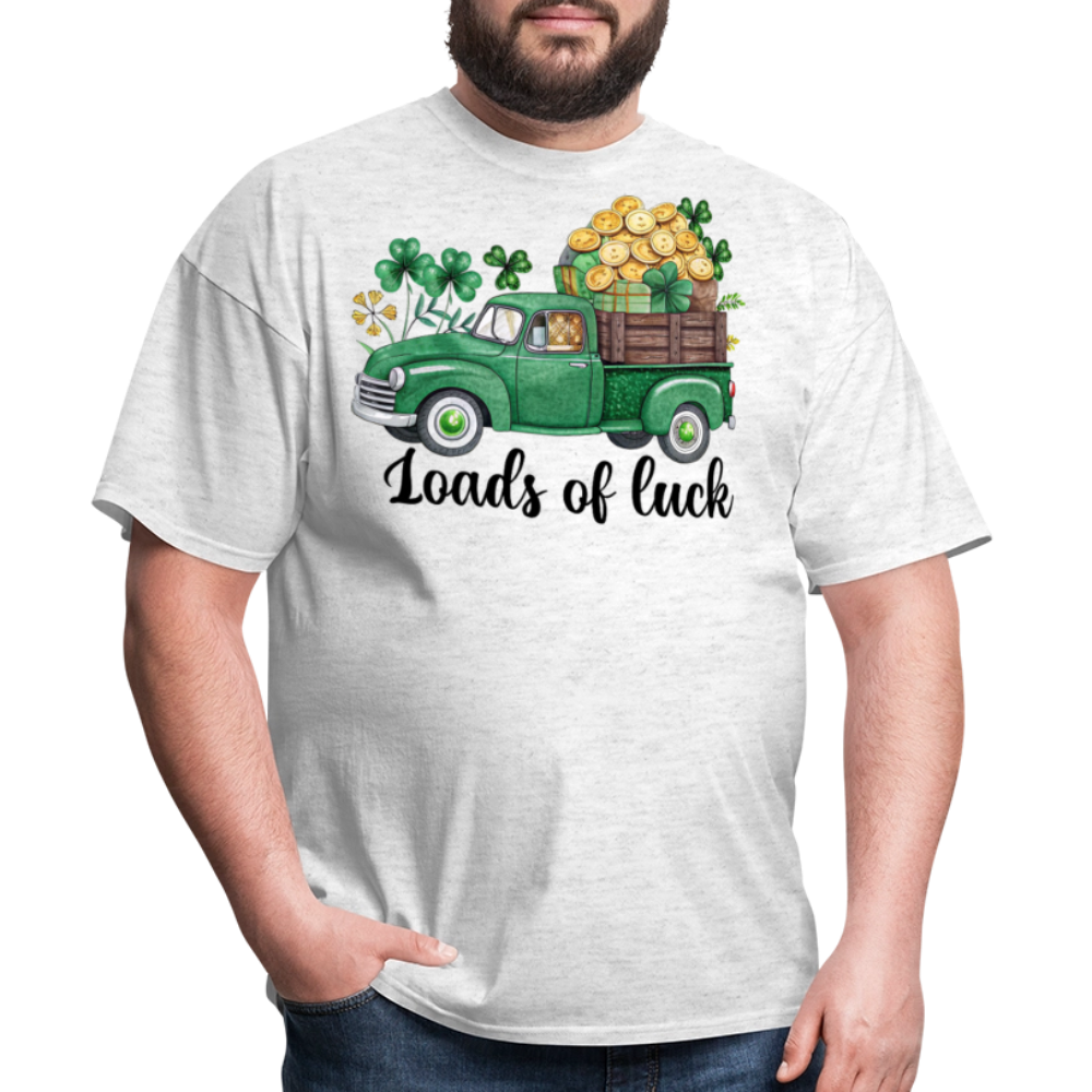 St Patrick’s Day Lucky Truck Design T-shirt - light heather gray