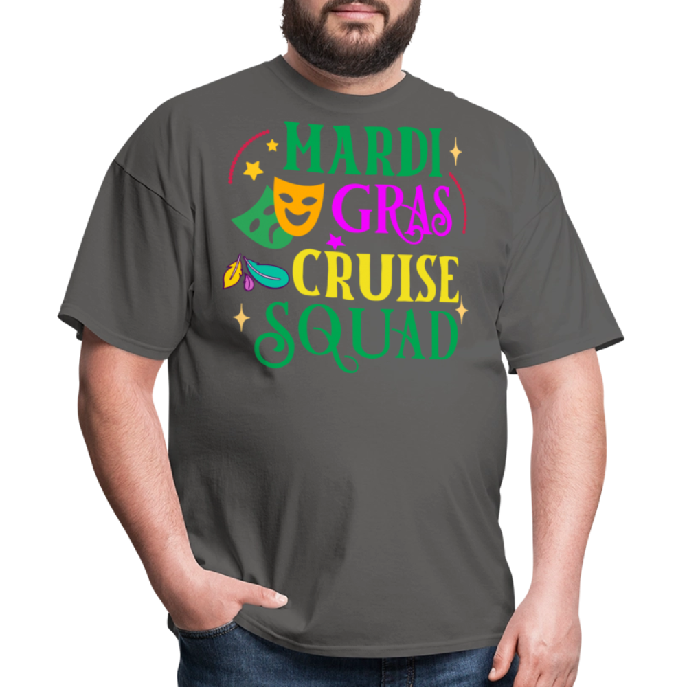 Funny Mardi Gras Cruise Squad Unisex T-shirt - charcoal