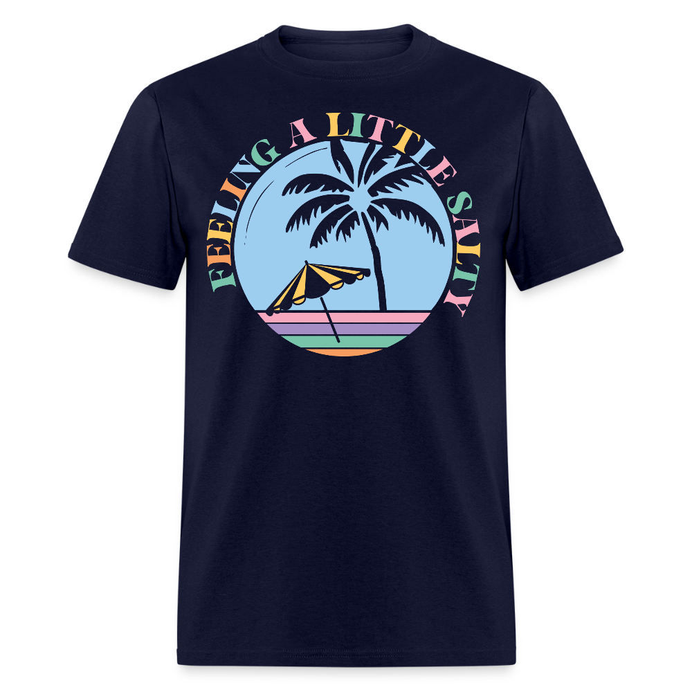 Feeling Salty Beach Funny Summer Vacation T-shirt - navy