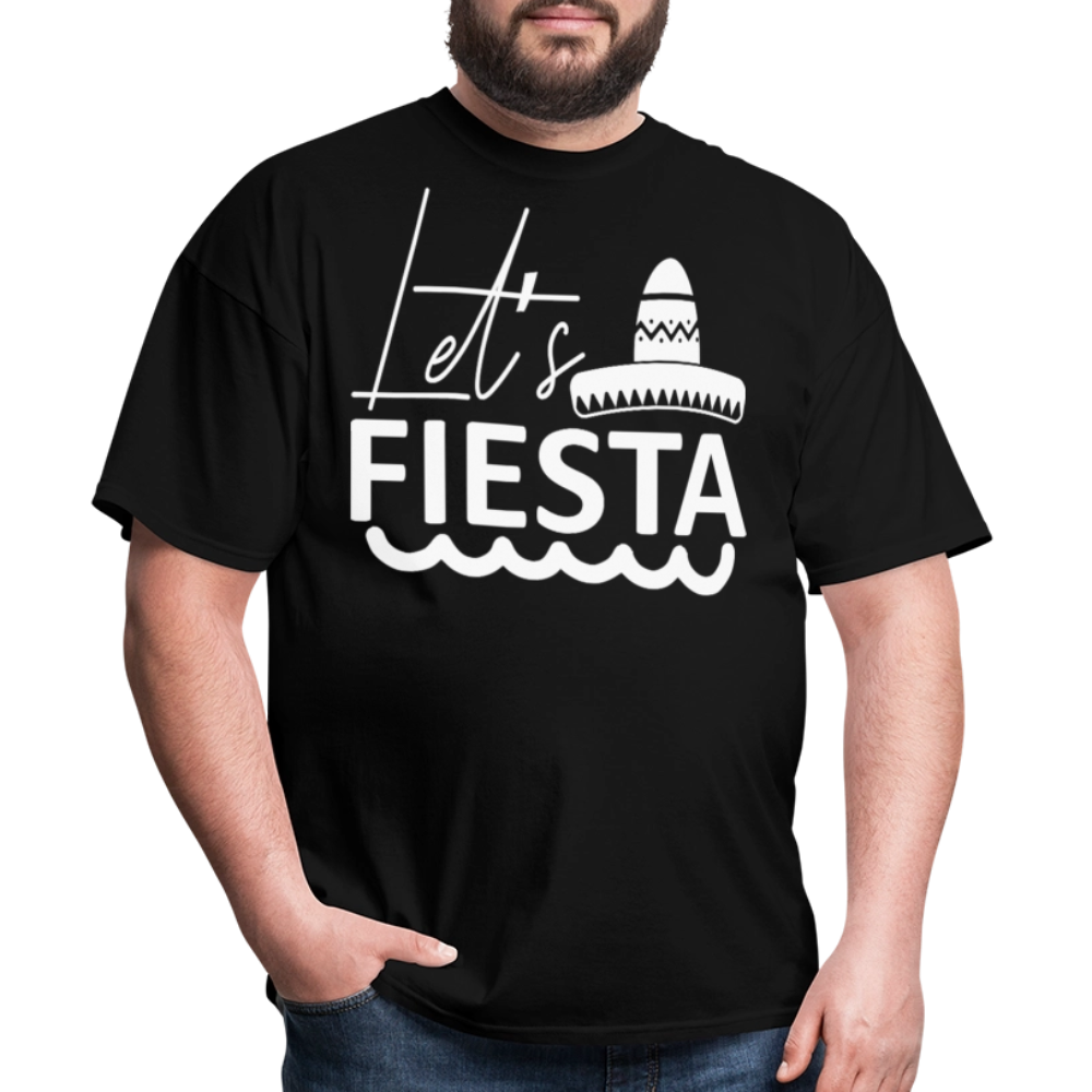 Mexican Fiesta Party Tee for Celebration Let’s Fiesta T-shirt - black