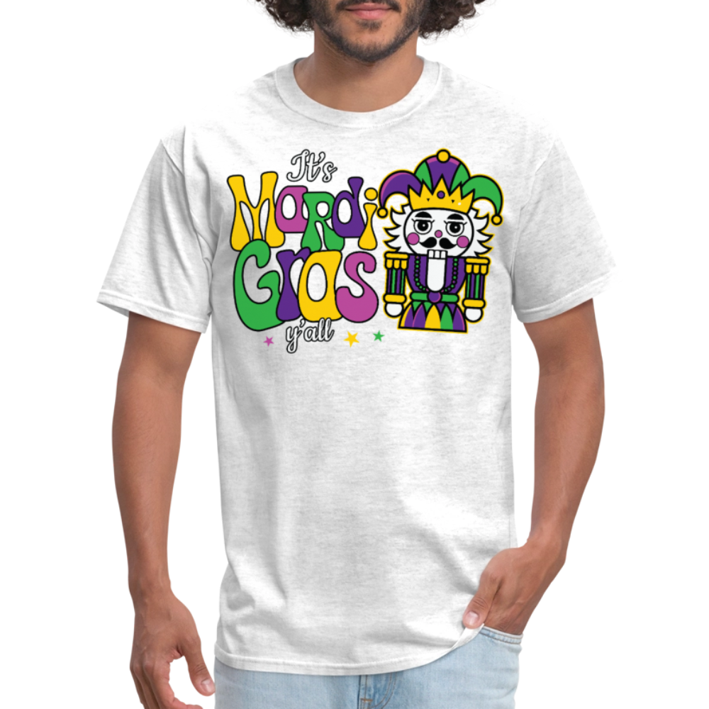 New Orleans festival Tee Mardi Gras jester T-shirt - light heather gray