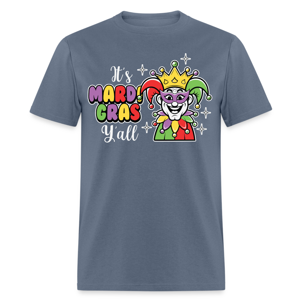 It’s Mardi Gras Y’all Shirt For Party Lovers Mardi Gras Jester T-shirt - denim