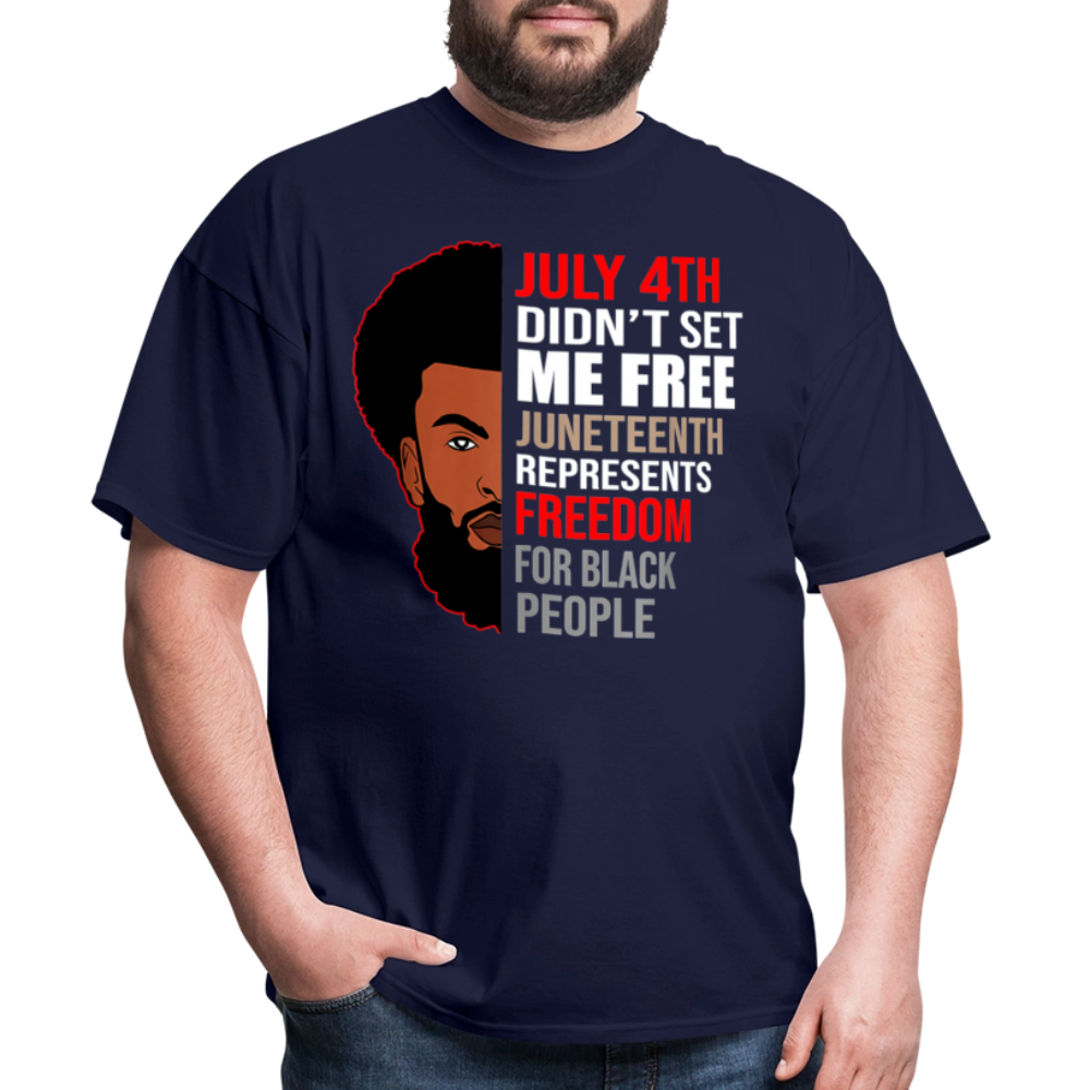 Juneteenth Freedom Shirt for Black history Awareness Pro-Black Activist T-shirt - navy