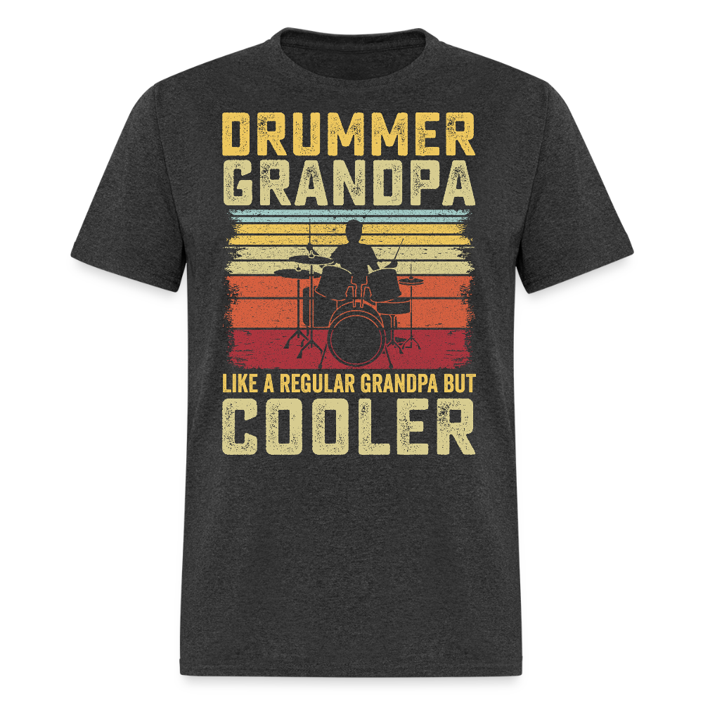 Musician Gifts For Drumming Grandfathers T-shirt - heather black