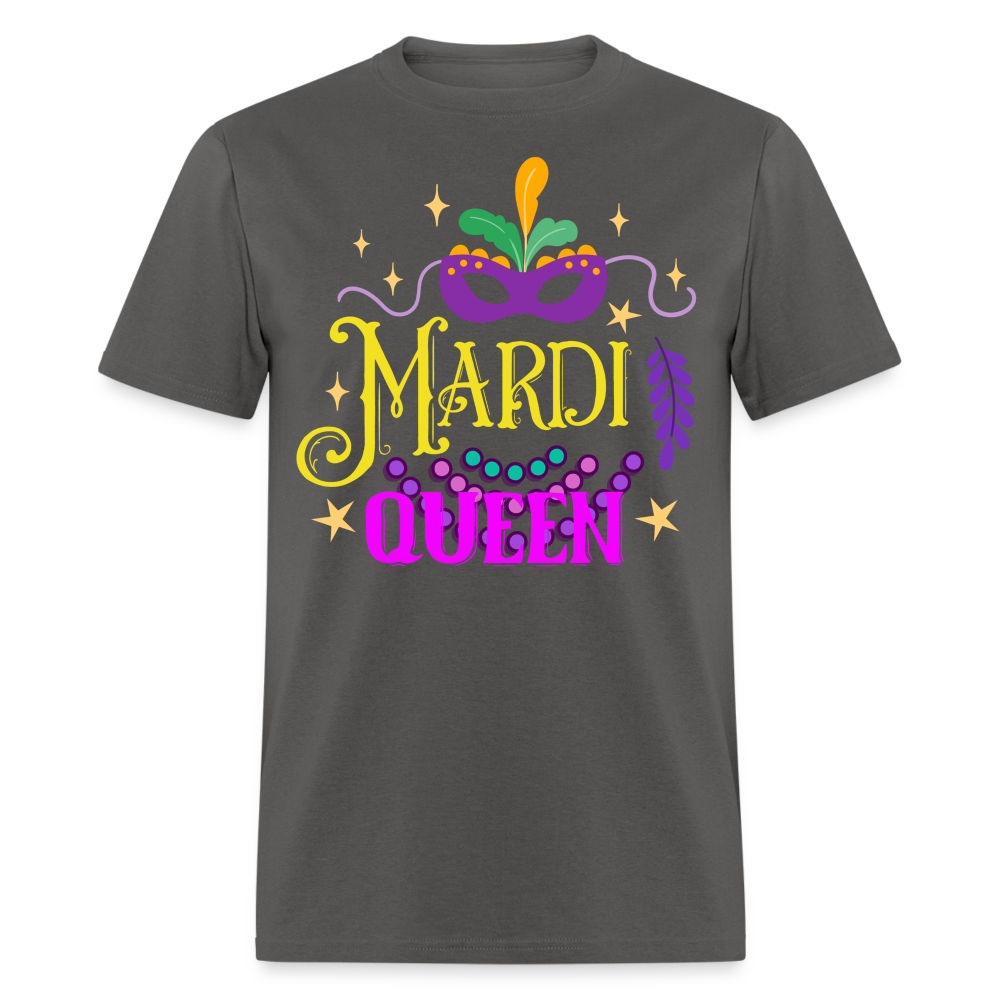 Mardi Gras Queen Tee For Women Masquerade-themed T-shirt - charcoal