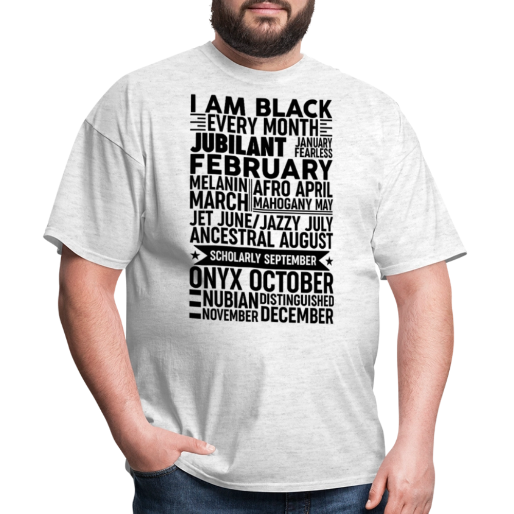 Black Empowerment Shirt For Daily Wear Black Pride T-Shirt - light heather gray