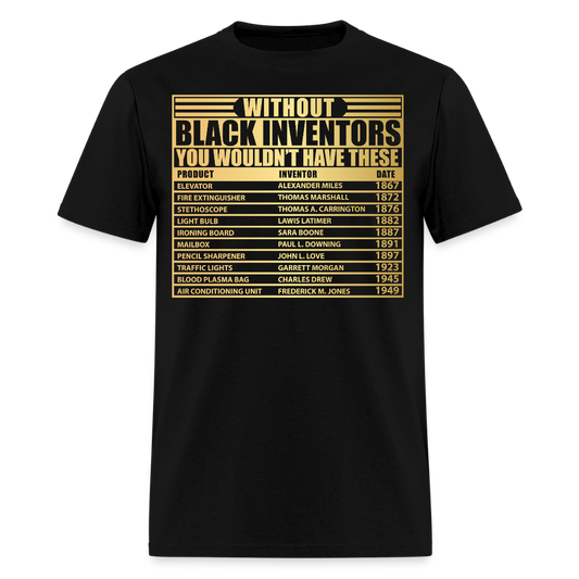 Black Inventors Educational Black History T-Shirt - black