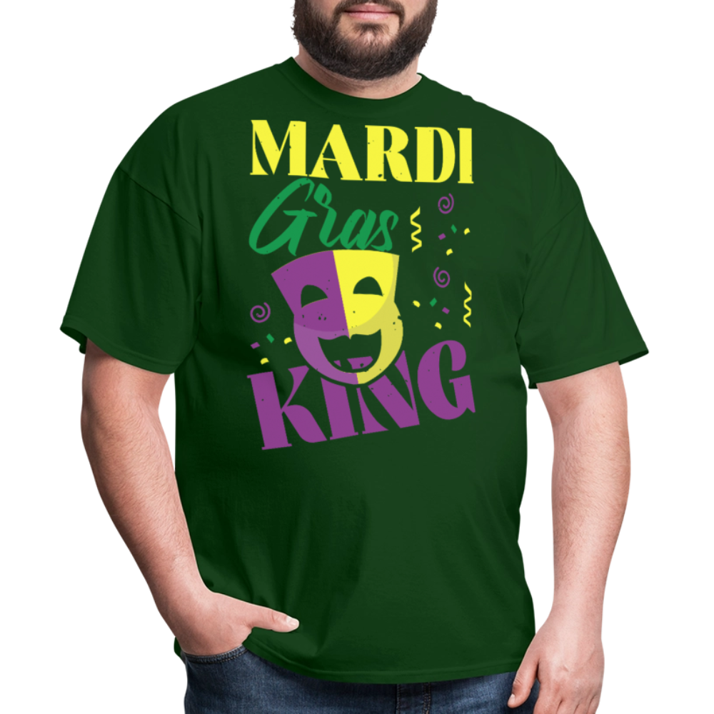 Masquerade Mask Tee Funny Mardi Gras King T-shirt - forest green