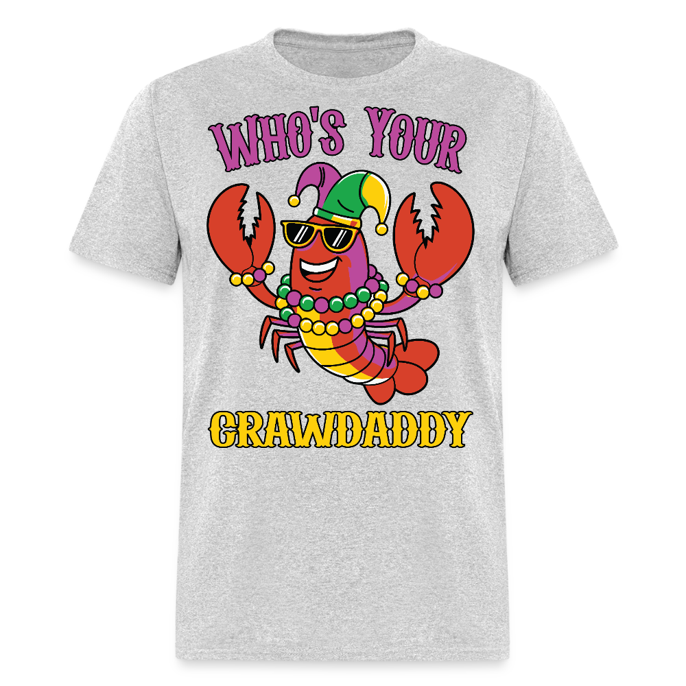 Crawfish Boil Party Outfit Who’s Your Crawdaddy Mardi Gras T-shirt - heather gray