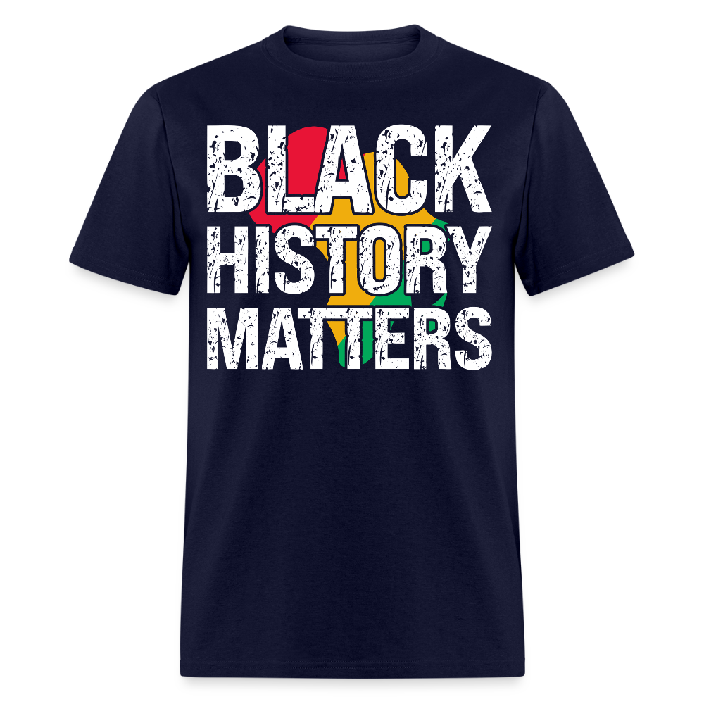 African American Pride Tee Black History Matters Shirt For Men and Women - navy