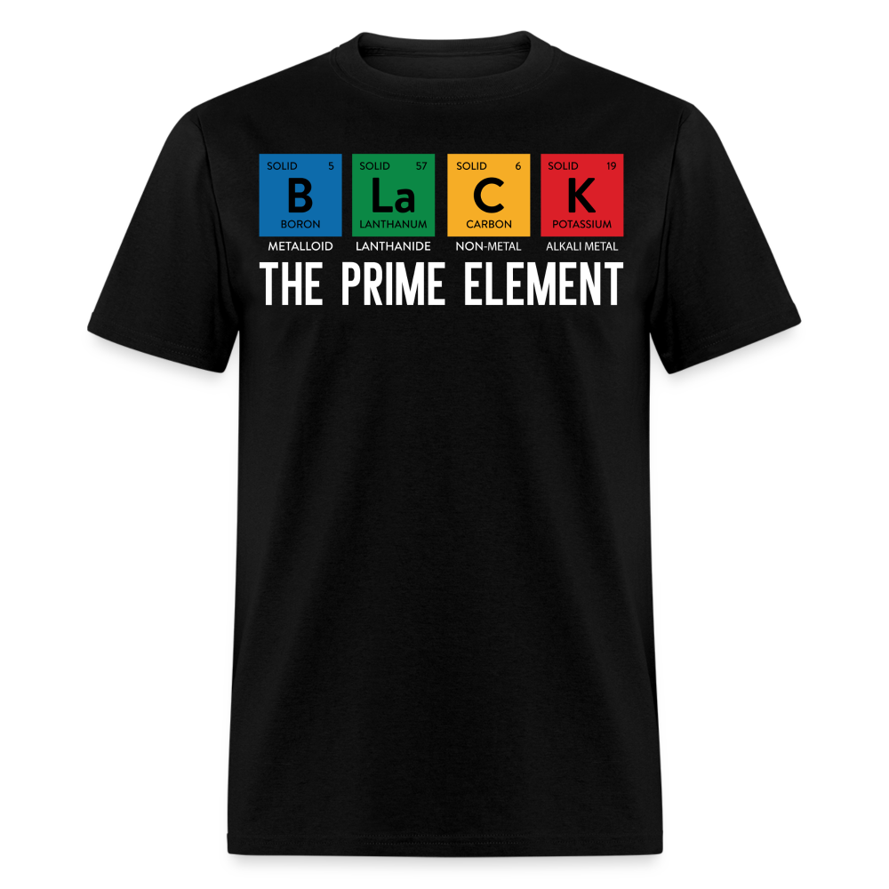 Periodic Table Gift For Black Educators Black Pride Science T-Shirt - black