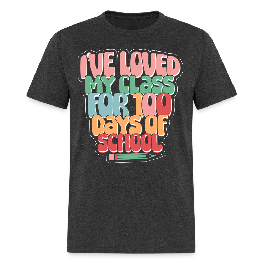 100 Days Of School Tee For Teachers 100 Days Of Learning Teacher T-shirt - heather black