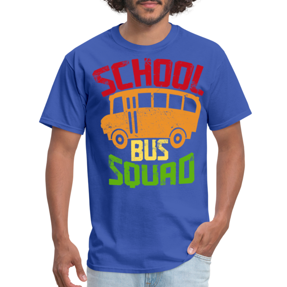 Vintage School Bus Tee for Drivers & Staff School Bus Squad T-shirt - royal blue