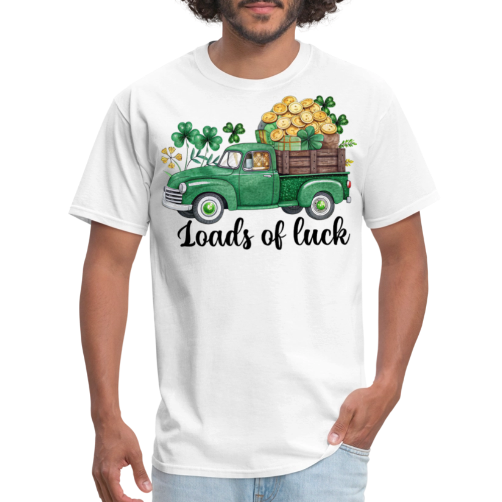 St Patrick’s Day Lucky Truck Design T-shirt - white